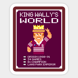 OG FOOTY - QLD State of Origin - Wally Lewis - KING WALLY'S WORLD Sticker